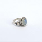 Vintage silver ring with a natural labradorite