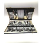 Chrome-plated Art Deco tableware set in its original case