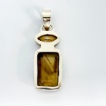 Silver Pendant with Smoky Quartz and Citrine