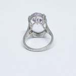 Silver ring with a large amethyst