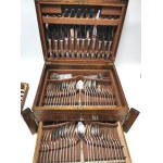 A massive silver-plated set by Francis Howard Ltd. of Sheffield, in its original three-tiered case