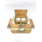 Art Deco-style decorated inkwell
