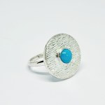 Silver ring with natural turquoise