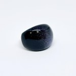 Large silver ring with a "Night of Kairu" stone