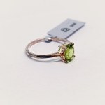 Silver ring with natural peridot
