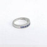 Silver ring with natural tanzanites