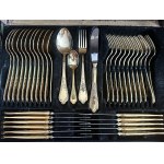 Solingen gold-plated dinner set for 12 people in its original box