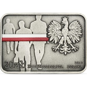 20 zlotych, 2017—the 35th anniversary of the anti-communist uprising in Lubin