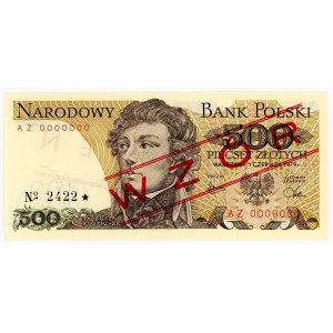 500 złotych 1979, seria AZ 0000000, WZÓR No 2422*