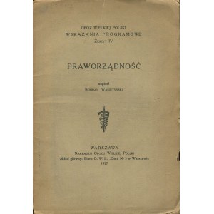 [The Great Poland Camp] Bohdan WASIUTYŃSKI - The Rule of Law [1927]