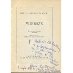 BIAŁOSZEWSKI Miron - Wiersze [1976] [AUTOGRAF I DEDYKACJA]