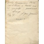 EJSMOND Julian - Bajki [wydanie pierwsze 1927] [okł. Stefan Norblin] [AUTOGRAF I DEDYKACJA]