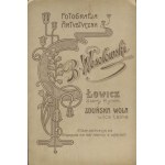 [photographie sur carton] Łowicz, B. Wesołowski. Un couple en costumes régionaux [après 1907]