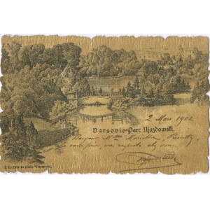 [pocztówka] Warszawa. Park Ujazdowski [1902]