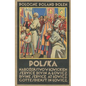 [cartolina] NORBLIN Stefan - Polonia. Funzione religiosa nella regione di Łowicz
