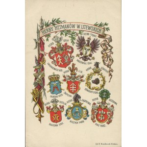 [carte postale patriotique] Armoiries des grands hetmans de Lituanie [1907]