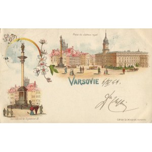 [pocztówka] Warszawa. Varsovie. Kolumna Zygmunta, Pl. Zamkowy [1899]