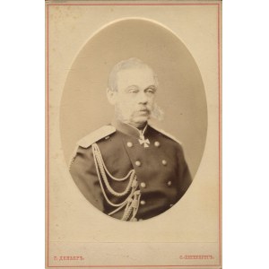 [fotografia tekturkowa] Petersburg, G. Denier. Dmitrij Milutin (1816-1912), rosyjski marszałek polny, minister wojny, reformator wojskowy [po 1873]