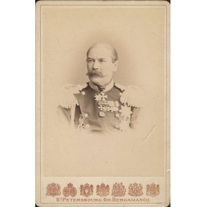 [photographie sur carton] Saint-Pétersbourg, Ch. Bergamasco. Édouard Ivanovitch Totleben (1818-1884), général d'ingénierie russe, commandant du district militaire de Vilnius
