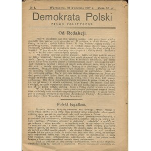 Polish Democrat. A political journal. A set of 5 issues from 1917