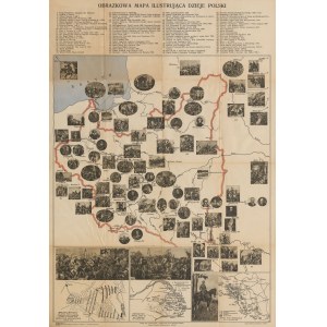 [mapa] Obrazkowa mapa ilustrująca dzieje Polski [1939]