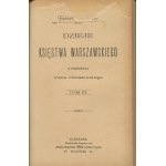 SKARBEK Fryderyk, hrabě – Dějiny Varšavského knížectví [1897]