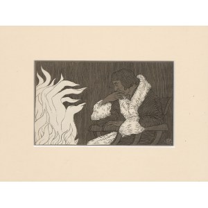 [illustration] Edward OKUŃ – Master Twardowski [zincography, 1902]