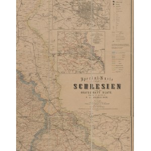 [mapa] SCHNEIDER F. J. - Special-Karte von Schlesien und der Grafschaft Glatz (Śląsk, Hrabstwo Kłodzkie) [ok. 1890]