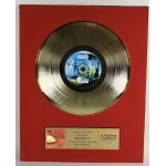 A Gold Record for THE PRODIGY for selling over 50,000 pieces of the single "BREATHE"