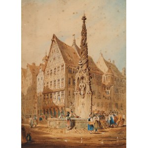 THE FISCHKASTEN FOUNTAIN IN ULM, 1838