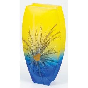 VASE „PAWIE PIÓRA“, Niemy, Herne, Herner Glas, um 1970
