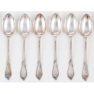 SIX SOUP SPOONS, Rapsodia model, Poland, Warsaw, Hefra