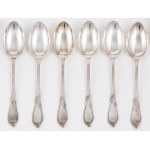SIX SOUP SPOONS, "Rapsodia" model, Poland, Warsaw, Hefra