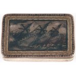SNUFF BOX WITH SHIPS AT SEA, Russia, Moscow, 1815