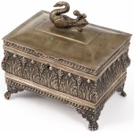BOX-SHAPED CANDY DISPLAY CASE WITH A SWAN, Silesia, Wrocław, Friedrich Wilhelm Schultz, 1834–39