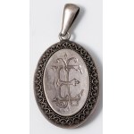 PHOTO MEDALLION WITH THE MONOGRAM "EI"