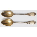 PAIR OF SPOONS, Germany, Heilbronn, Bruckmann & Sohne, late 19th century