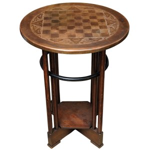 ART NOUVEAU-STYLE CHESS TABLE, ca. 1900