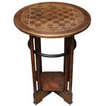 ART NOUVEAU-STYLE CHESS TABLE, ca. 1900
