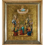 ICON IN A KIOT, THE NINE MARTYRS OF KYZIK, Russia, 19th century