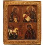 FOUR-PANEL ICON, Russia, 18th/19th century