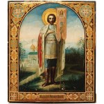 ICON OF SAINT ALEXANDER NEVSKY, Russia, after 1870