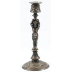 PUTTO-SHAPED CANDLESTICK, Poland, Warsaw, Norblin, 1896–1914