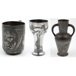 THREE ART NOUVEAU VESSELS, ca. 1900