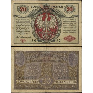 Poland, 20 Polish marks, December 9, 1916, General, A