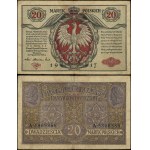 Poland, 20 Polish marks, December 9, 1916