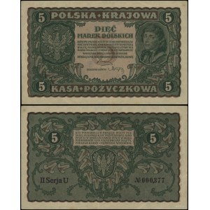 Polska, 5 marek polskich, 17.05.1919, II-U