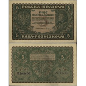 Pologne, 5 timbres polonais, 17 mai 1919, II-DE