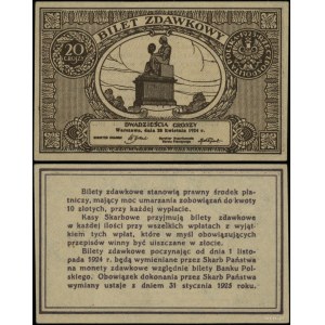 Poland, used stamp - 20 groszy, April 28, 1924