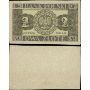 Poland, 2 zlote (single-sided print of the reverse side), February 26, 1936